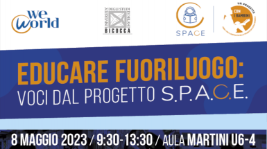 Immagine convegno Educare Fuoriluogo: voci dal Progetto S.P.A.C.E. - 8 maggio Università Bicocca Milano