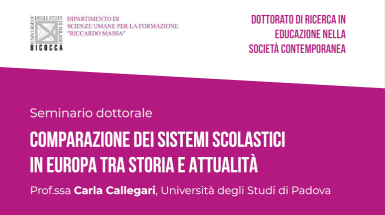 Seminario "Comparazione di sistemi scolastici in Europa tra storia e attualità" con Callegari