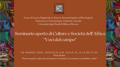 Voci dal campo - Seminario aperto di Culture e Società dell'Africa