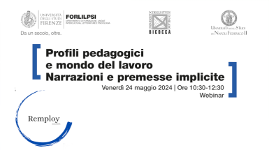 Webinar dedicato all'employability degli studenti magistrali in discipline pedagogiche nella transizione verso e dal mondo del lavoro