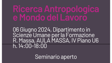 Ricerca antropologica e mondo del lavoro