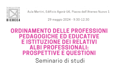 Ordinamento delle professioni pedagogiche ed educative e istituzione dei relativi albi professionali