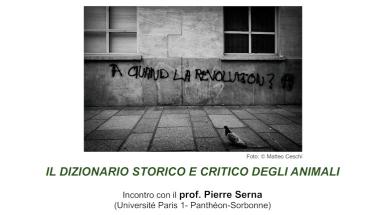 incontro con il prof. Pierre Serna - presentazione pubblicazione Il Dizionario storico e critico degli animali