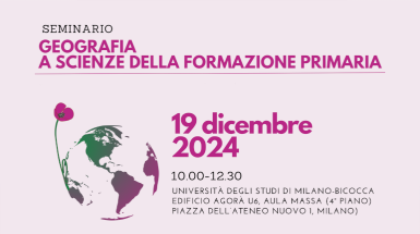 Geografia a "Scienze della Formazione Primaria"