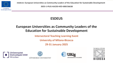 Intersectoral Teaching Learning Event || Progetto Erasmus+ ESDEUS