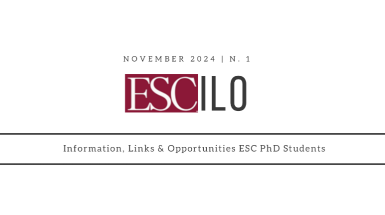 Newsletter Escilo n°1 - newsletter interna dedicata ai dottorandi in Educazione nella Società Contemporanea (ESC)!