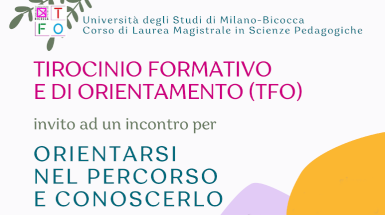 Presentazione Tirocinio Formativo e di Orientamento (TFO) per l'a.a. 2026/27