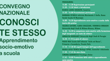 immagine con titolo evento "conosci te stesso" bicocca
