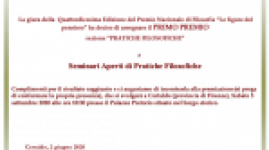 locandina primo premio concorso nazionale filosofia