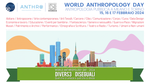 immagine World Anthropology Day. Antropologia pubblica a Milano e Torino - Edizione 2024 immagine World Anthropology Day. Antropologia pubblica a Milano e Torino - Edizione 2024