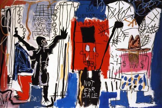 Obnoxious Liberals, di Jean-Michel Basquiat, 1982