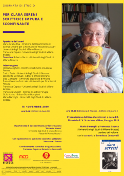 poster evento clara sereni