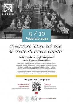 Poster - Osservare "oltre ciò che si crede di avere capito". La formazione degli insegnanti nella scuola Montessori